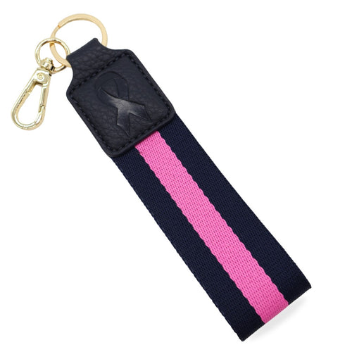 Key Ring, Navy and PInk