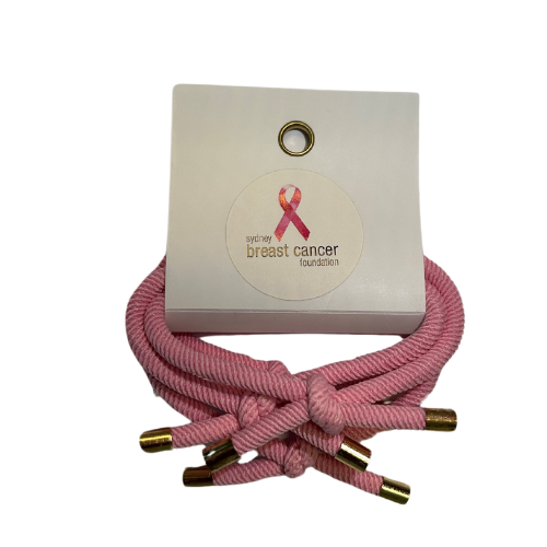 Pink Gold Tipped Hair Elastics - Pack of 4