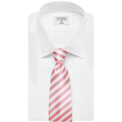 Pink Striped Silk Tie