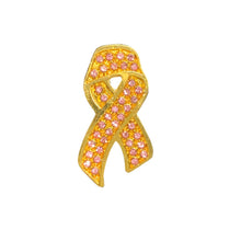 Load image into Gallery viewer, Pink Ribbon Pin in Gold