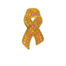 Load image into Gallery viewer, Pink Ribbon Pin in Gold